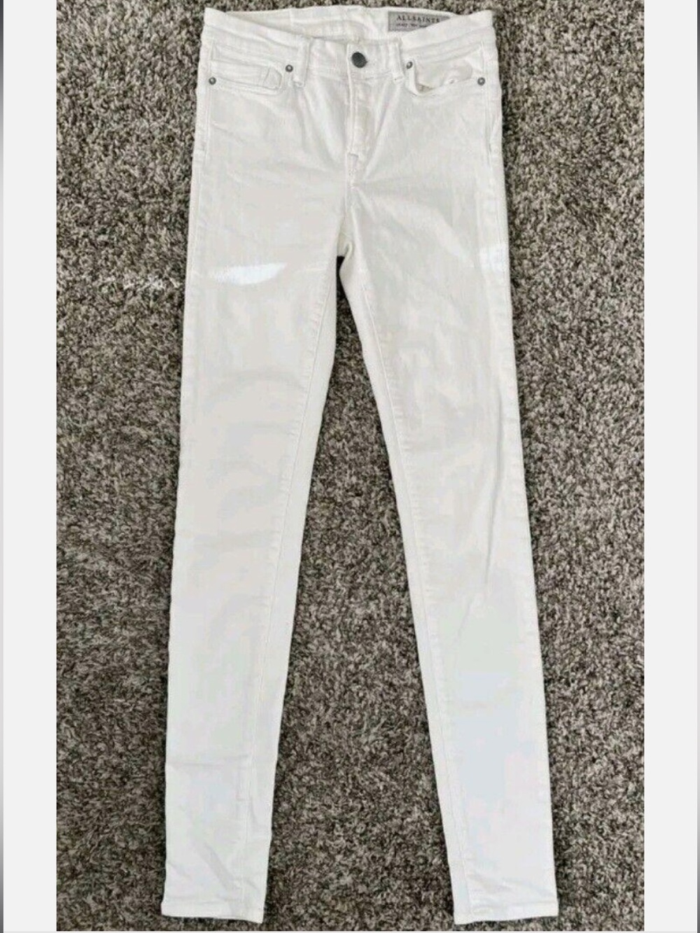 AllSaints Mast Fit White Skinny Jeans — Women's Slim Fit